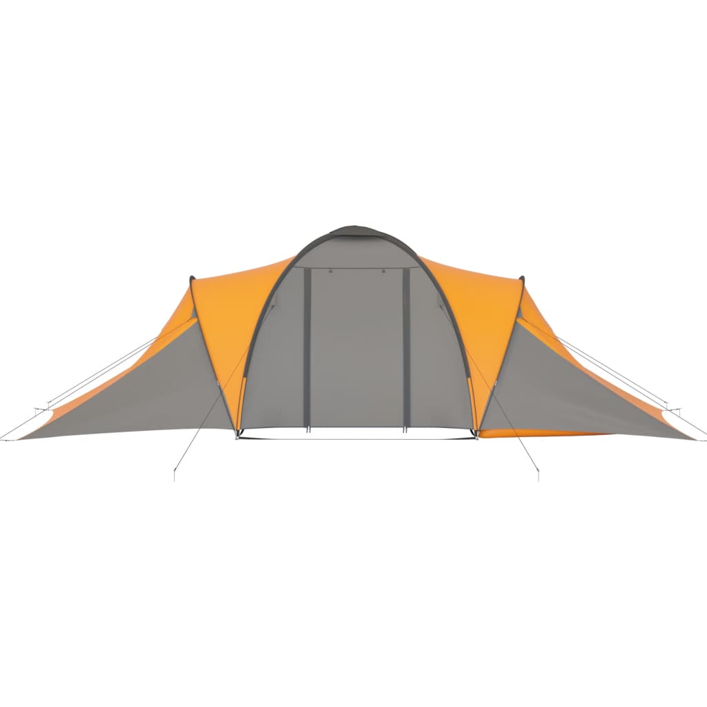 vidaXL Camping Tent 6 Persons Grey and Orange