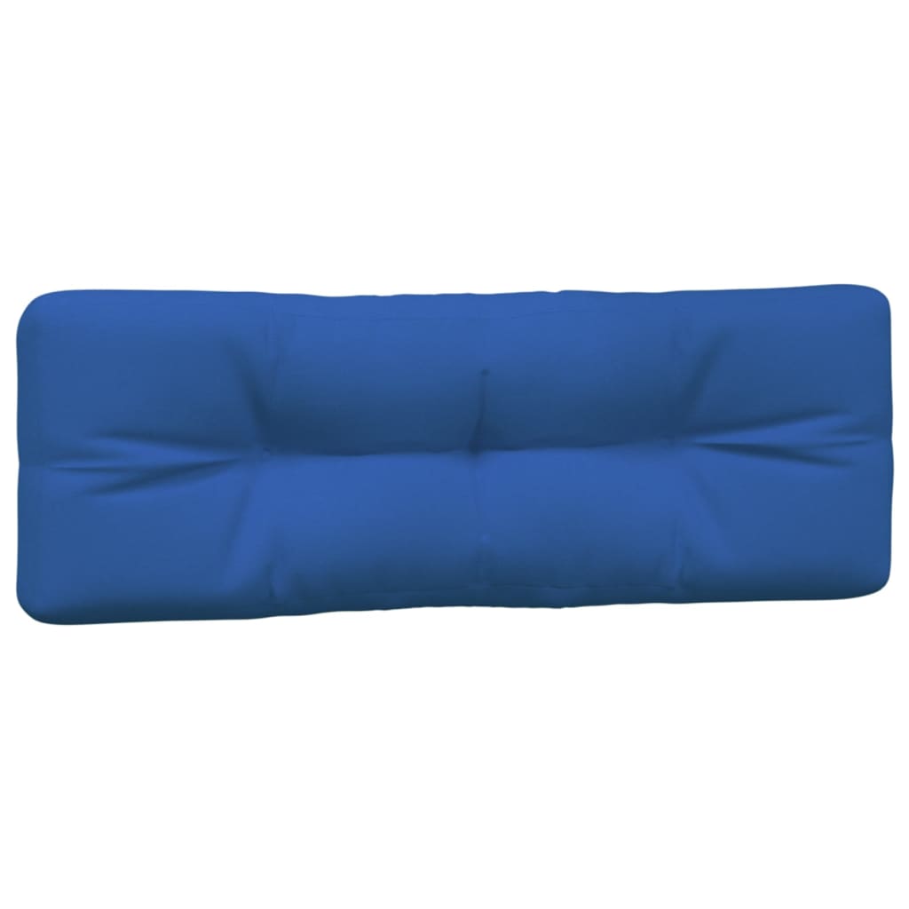 vidaXL وسائد أريكة طبلية 3 قطع أزرق ملكي