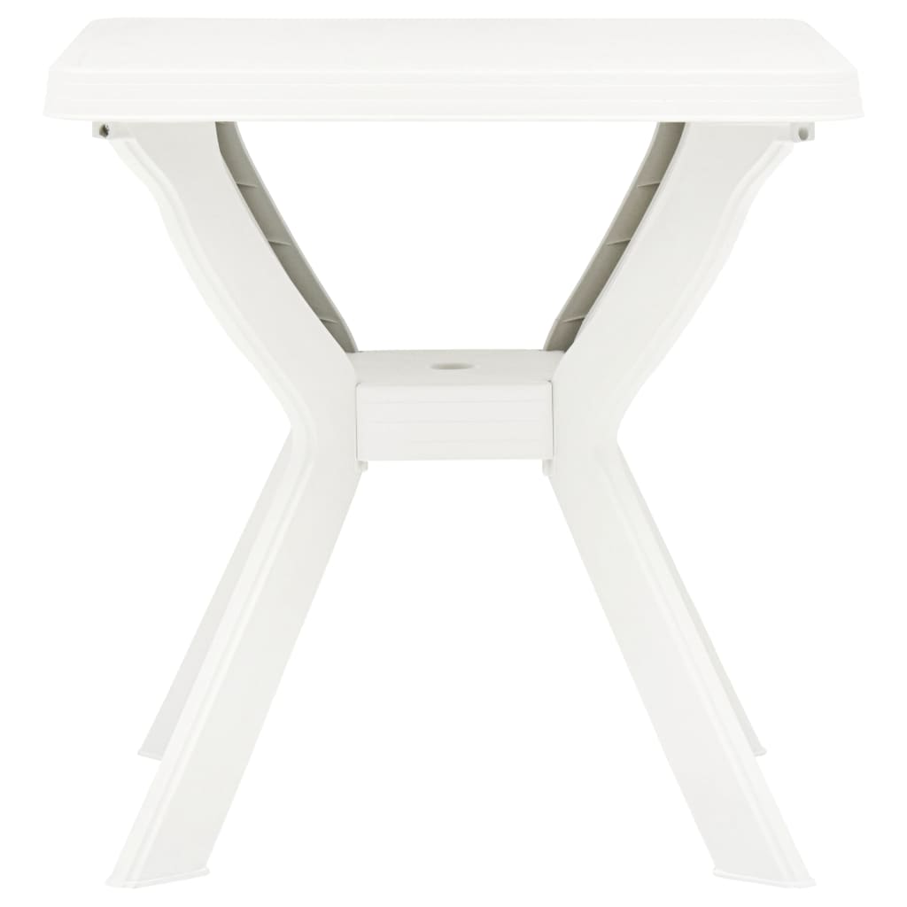 vidaXL طاولة بيسترو أبيض 70×70×72 سم بلاستيك