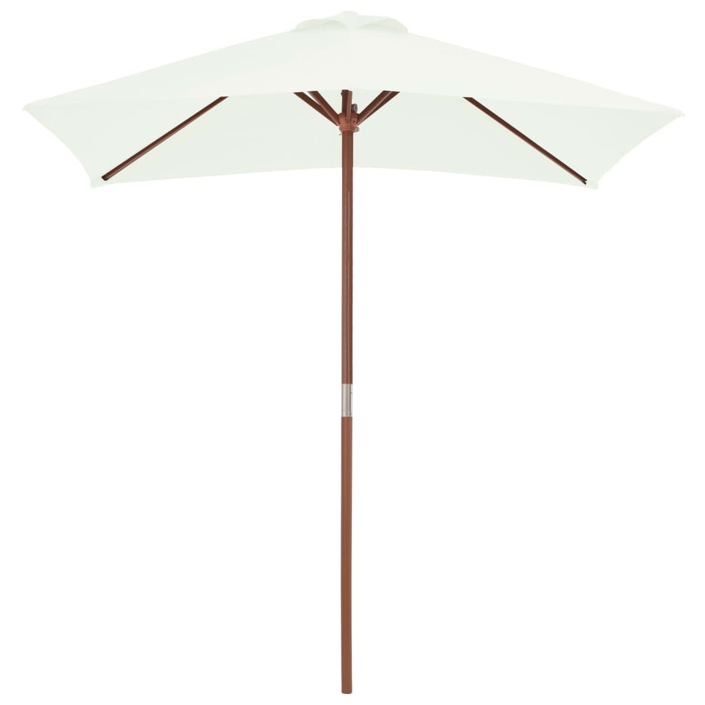 vidaXL مظلة خارجية مع عمود فولاذ 150×200 سم رملي