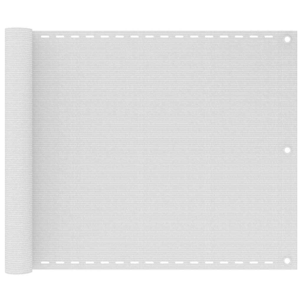 vidaXL حاجز شرفة 75×400 سم بلاستيك HDPE أبيض