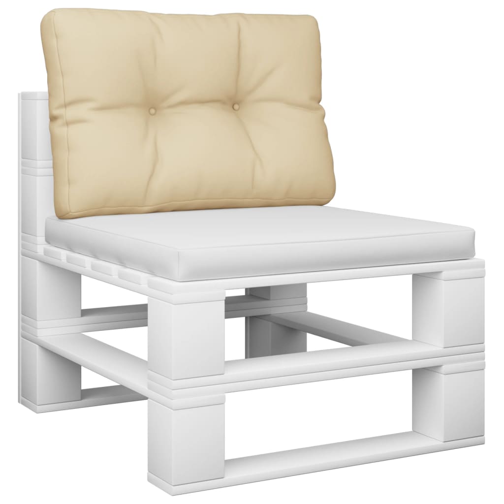 vidaXL وسادة أريكة طبليات بيج 50×40×10 سم