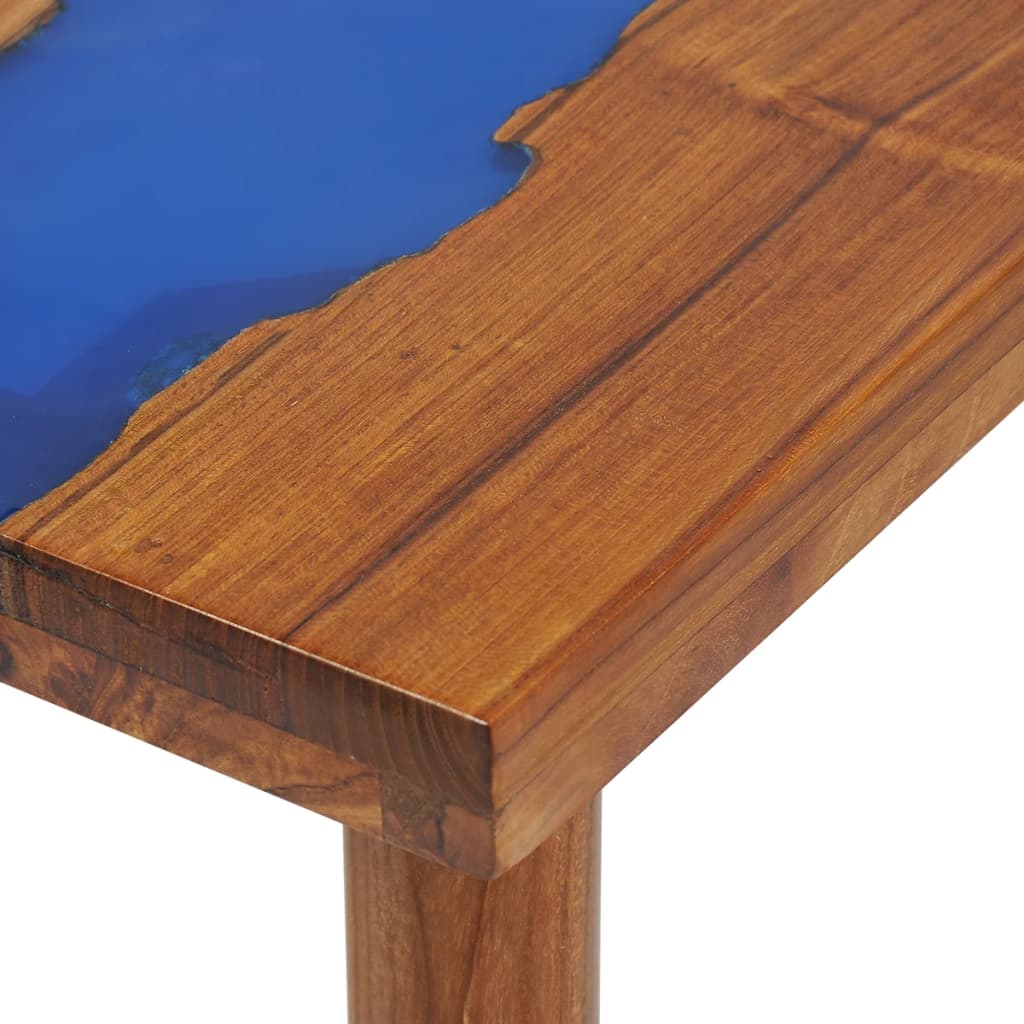 vidaXL طاولة كونسول خشب ساج وراتنج 100×35×75 سم