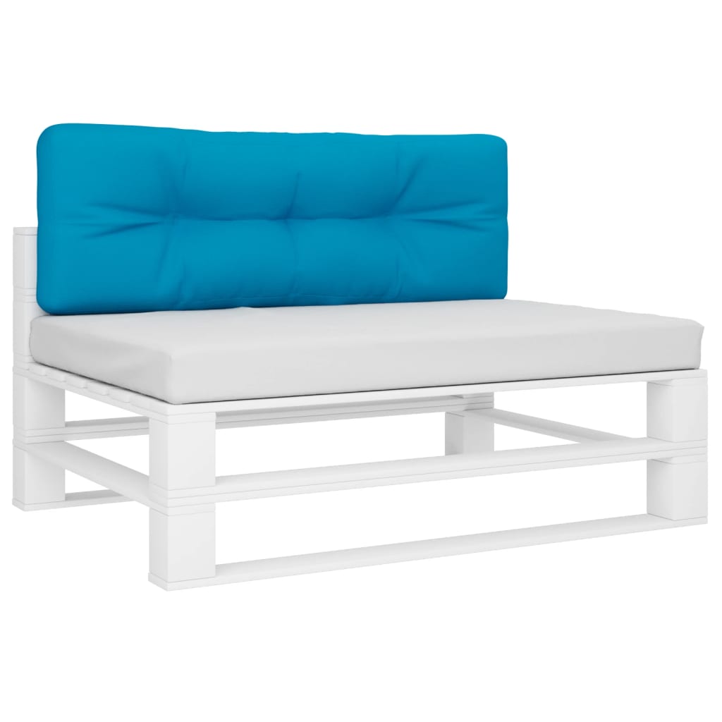 vidaXL وسادة أريكة طبليات أزرق 120×40×10 سم