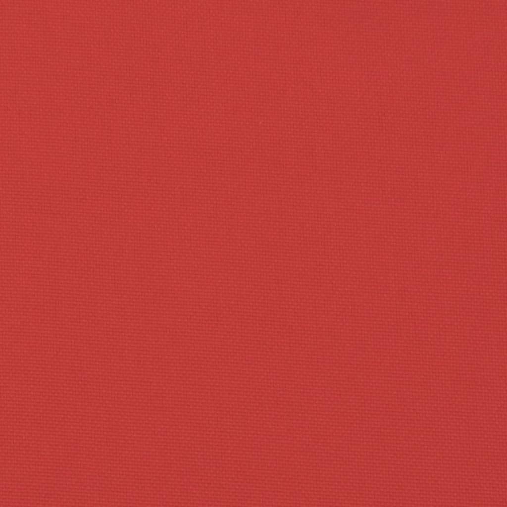 vidaXL وسائد بنش حديقة 2 ق أحمر 120×50×7 سم قماش أكسفورد