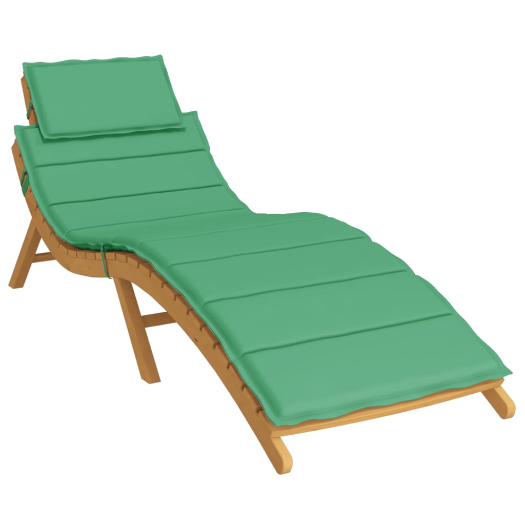 vidaXL وسادة كرسي تشمس أخضر 186×58×3 سم