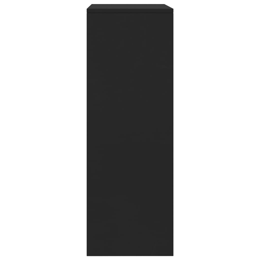 vidaXL خزانة مع 6 أدراج أسود 50×34×96 سم خشب مضغوط