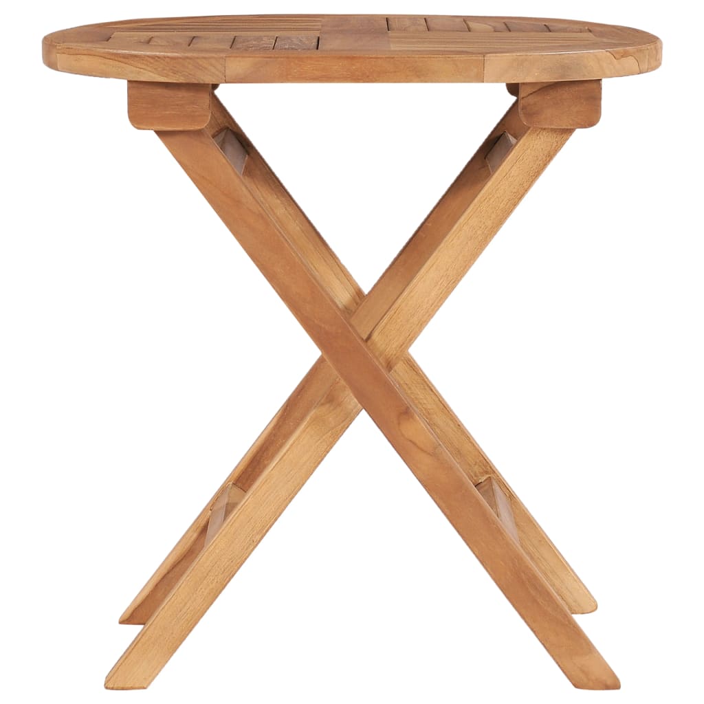 vidaXL طاولة حديقة قابلة للطي 45 سم خشب ساج صلب