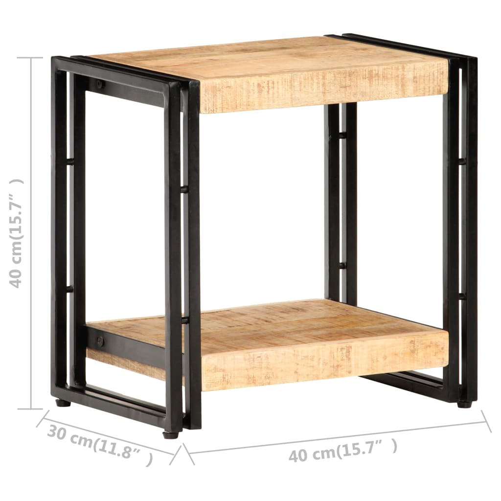 vidaXL طاولة جانبية 40×30×40 خشب مانجو خشن