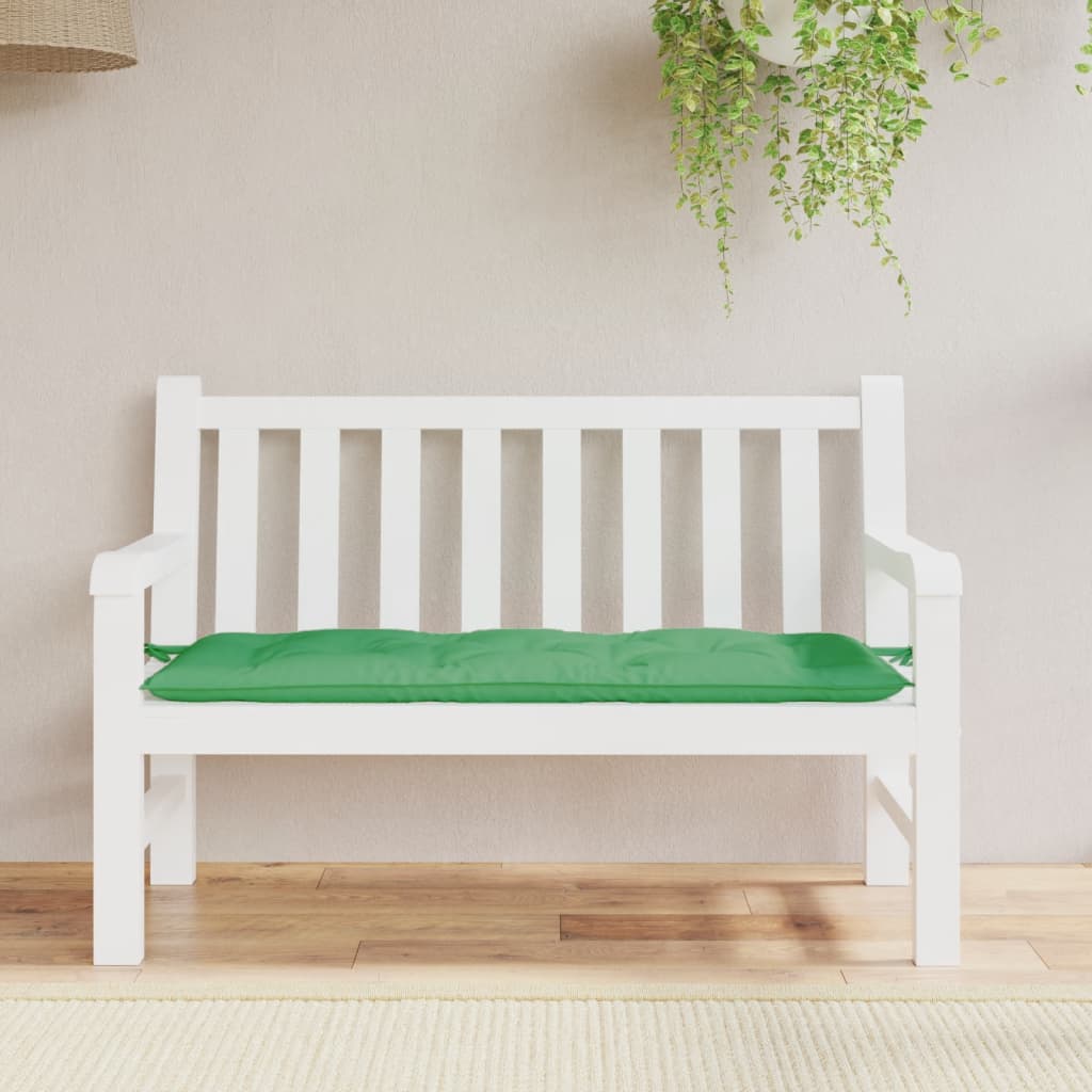 vidaXL وسادة مقعد حديقة أخضر 120×50×7 سم قماش