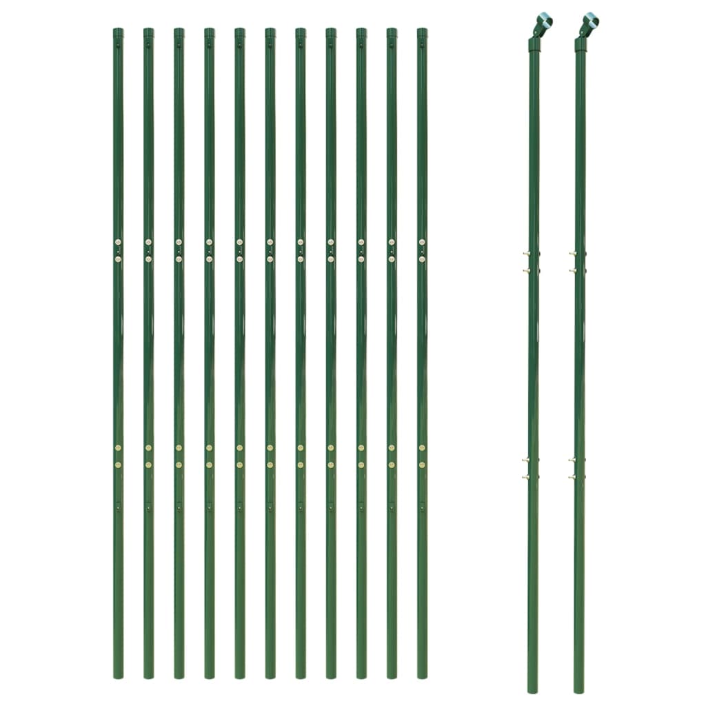 vidaXL سياج شبكي لون أخضر 1,8×25 م