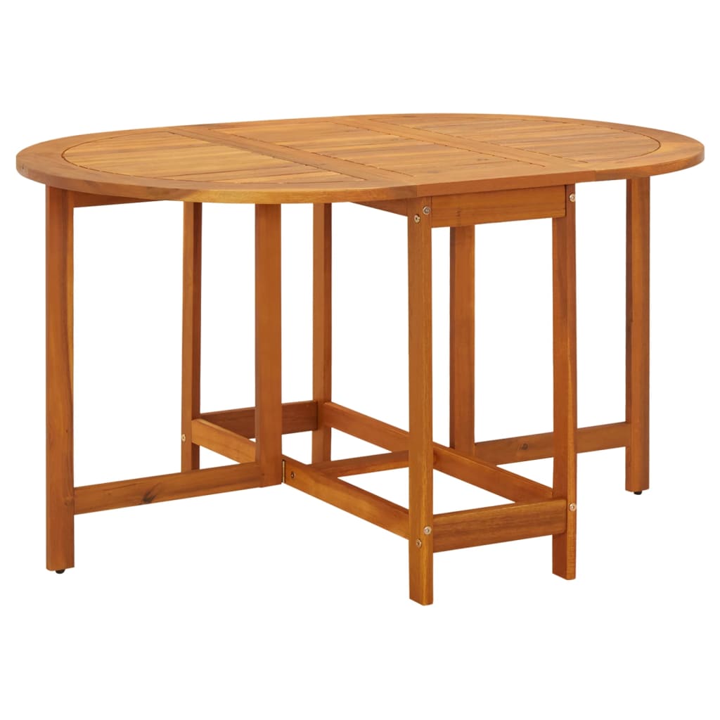 vidaXL طاولة حديقة 130×90×72 سم خشب أكاسيا صلب