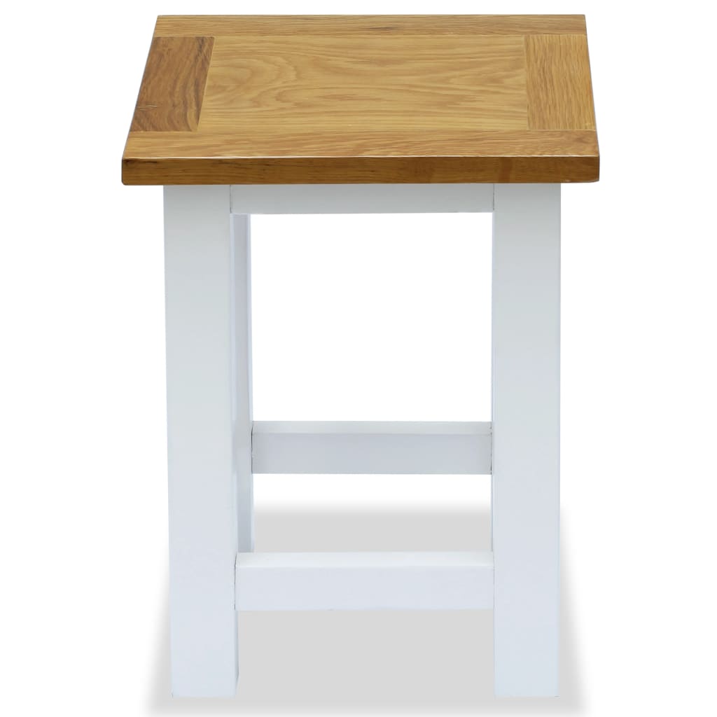 vidaXL طاولة طرفية 27×24×37 سم خشب بلوط صلب