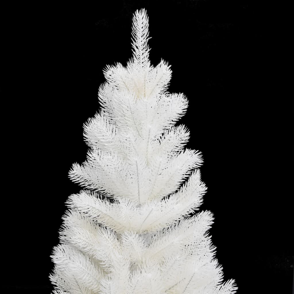 vidaXL شجرة عيد ميلاد صناعية أوراق إبرية شبه حقيقية أبيض 90 سم