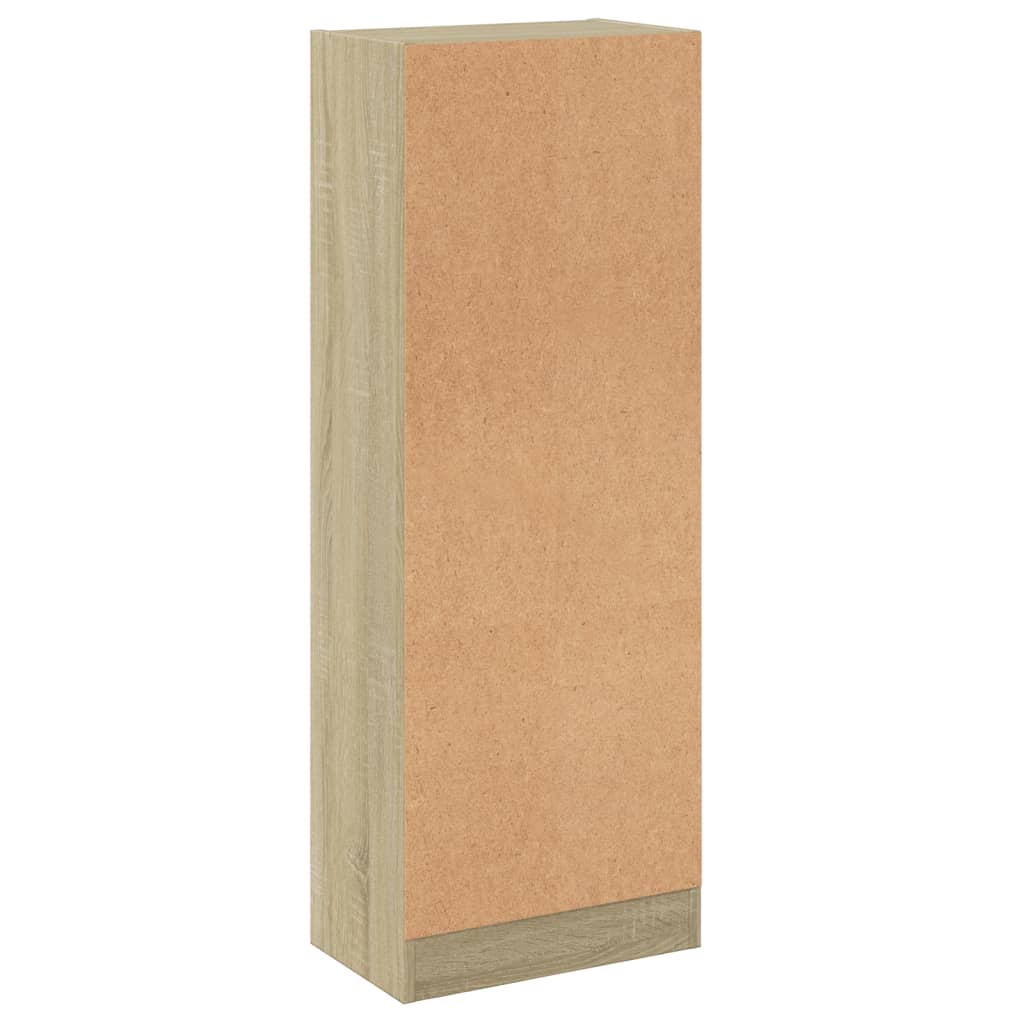 vidaXL خزانة كتب 3 طبقات أبيض وسونوما اوك 40×24×109 سم خشب صناعي