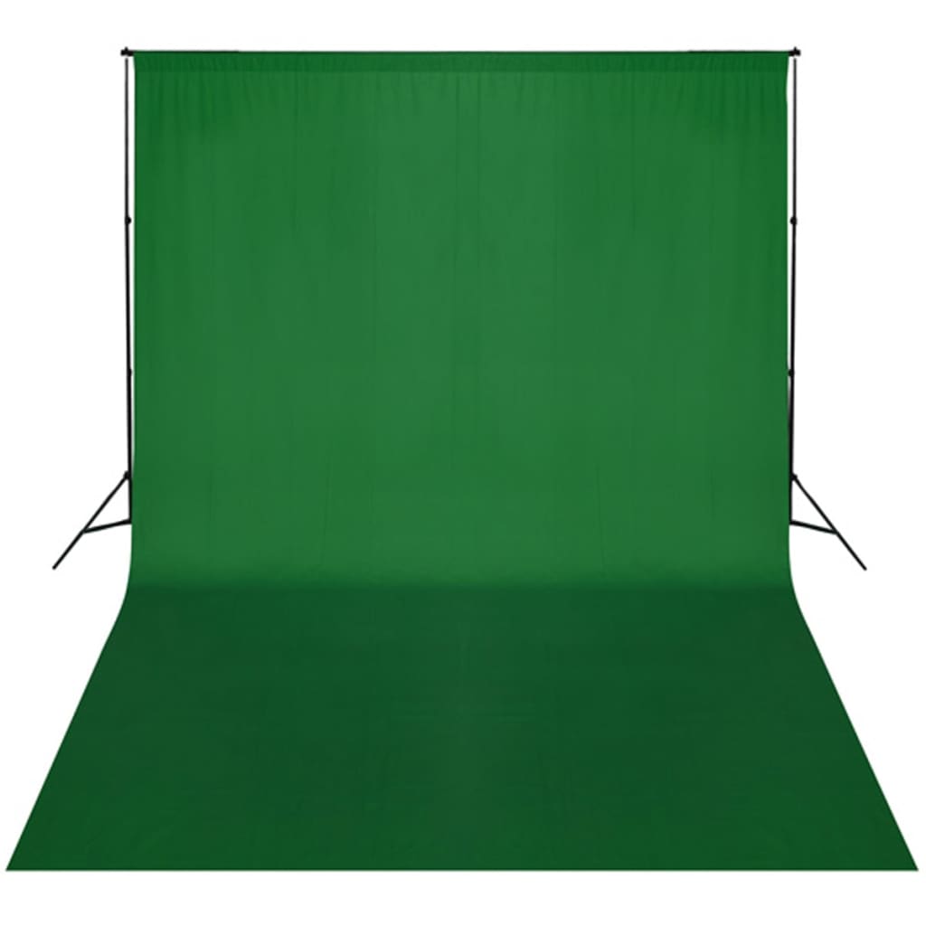 vidaXL نظام دعم خلفية التصوير 300×300 سم أخضر