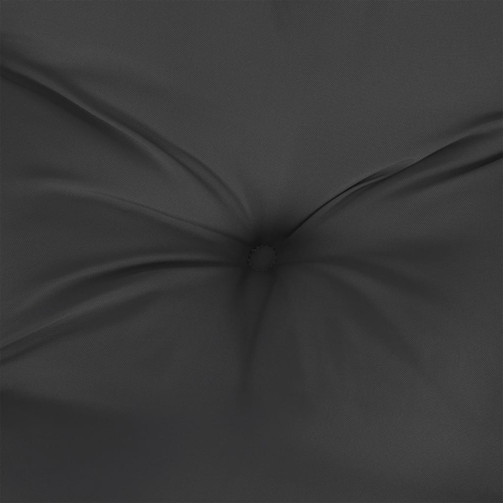 vidaXL وسادة مقعد حديقة أسود 80×80×10 سم قماش