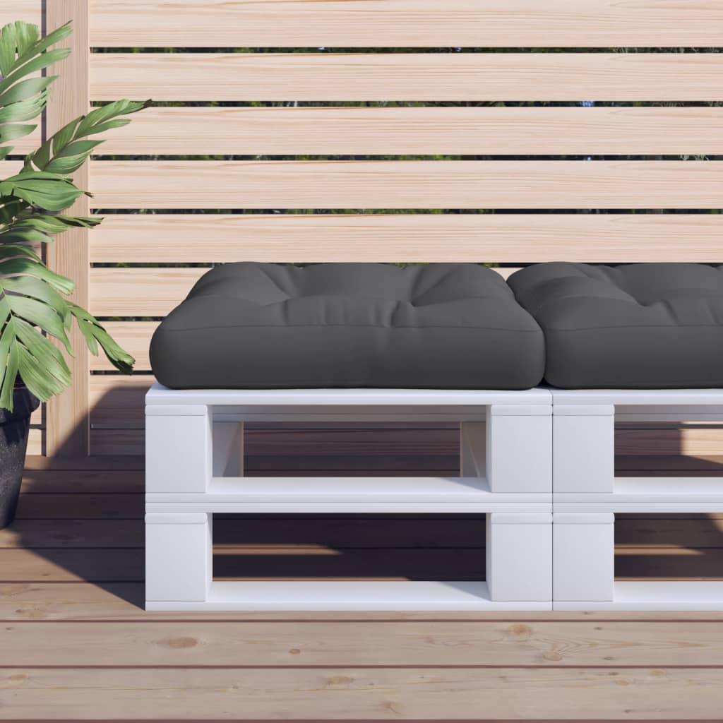 vidaXL وسادة مقعد حديقة أسود 60×60×10 سم قماش