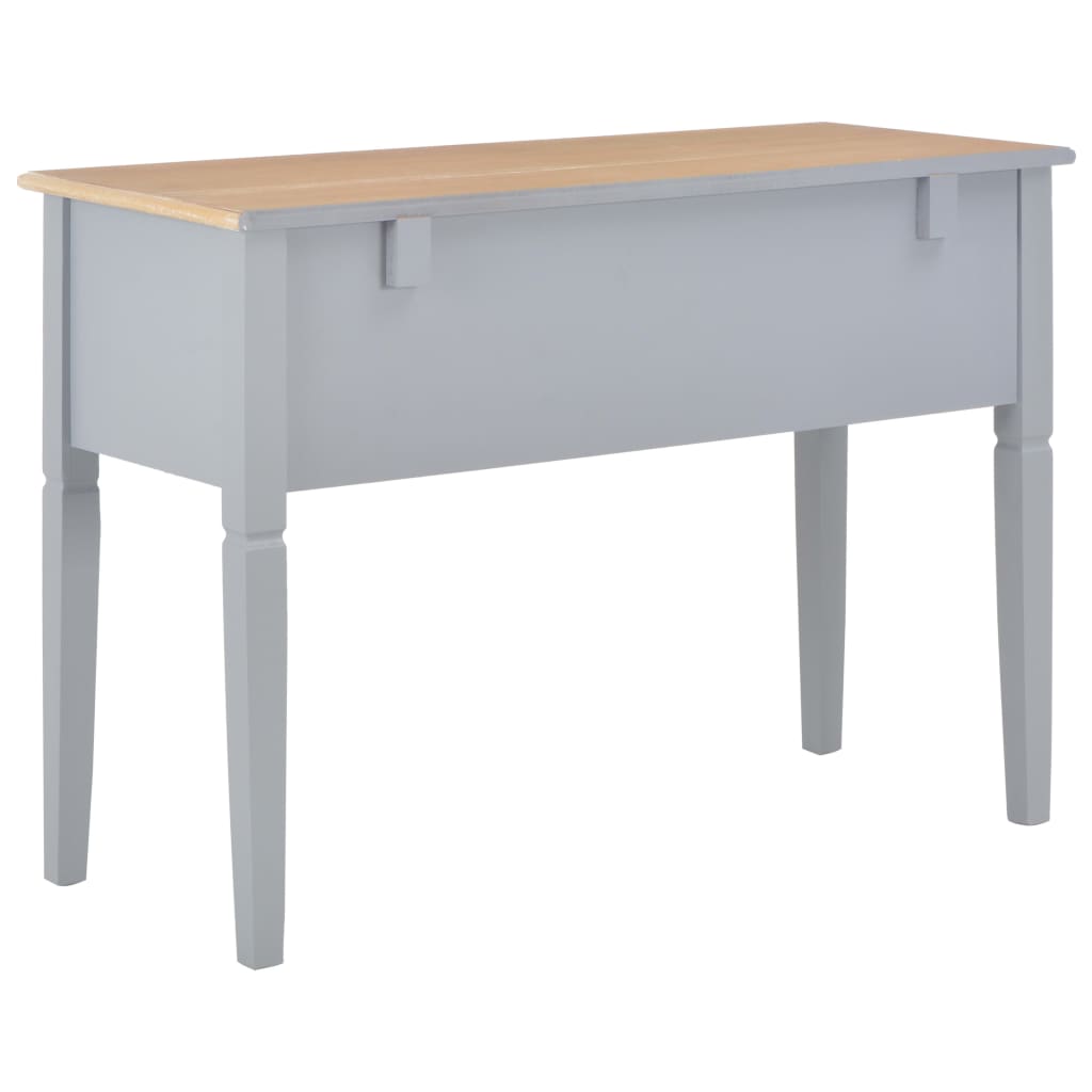 vidaXL طاولة كتابة رمادي 109.5×45×77.5 سم خشب