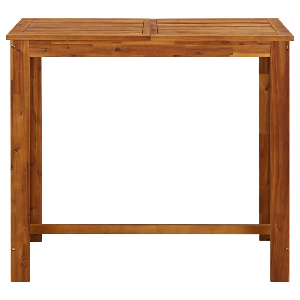vidaXL طاولة بار خشب أكاسيا صلب 120×60×105 سم