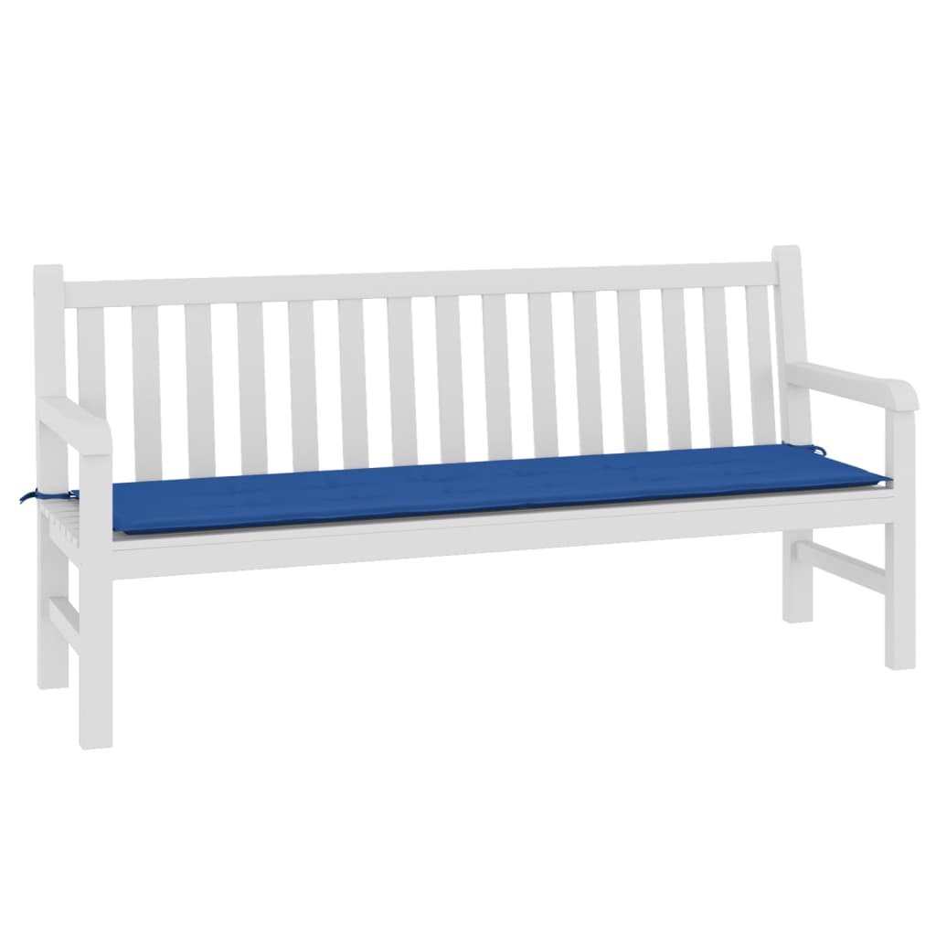 vidaXL وسادة مقعد حديقة أزرق ملكي 180×50×3 سم قماش