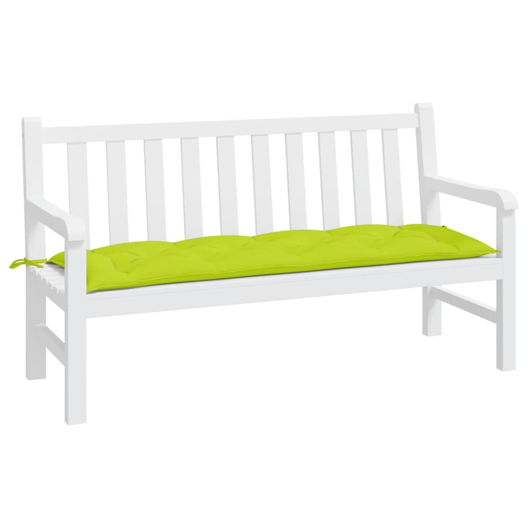 vidaXL وسادة مقعد حديقة أخضر ساطع 150×50×7 سم قماش