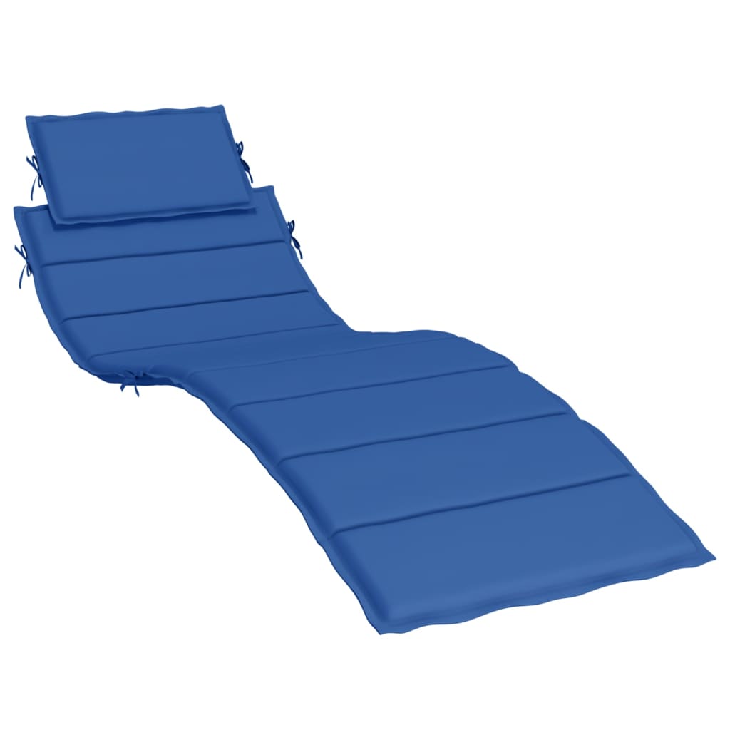 vidaXL وسادة كرسي تشمس أزرق ملكي 186×58×3 سم