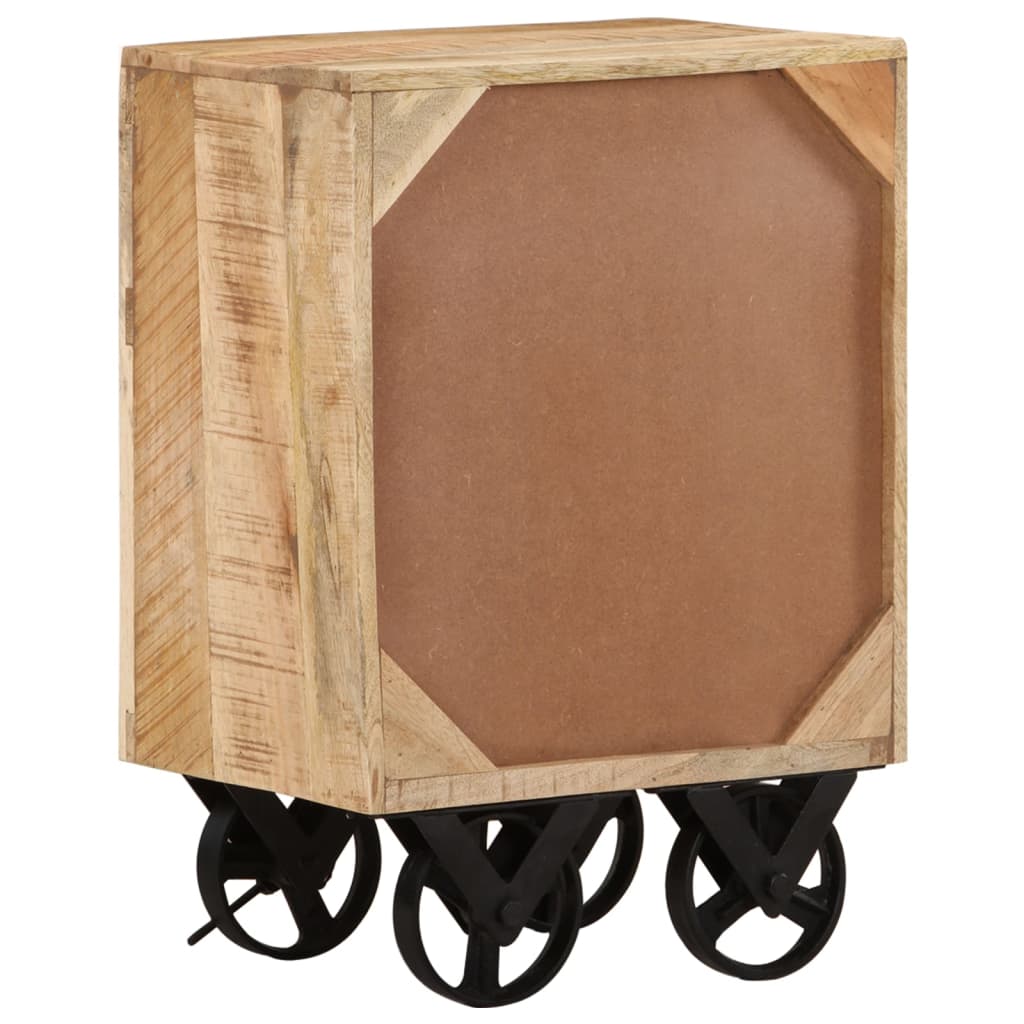 vidaXL خزانة سرير جانبية 40×30×57 سم خشب مانجو صلب