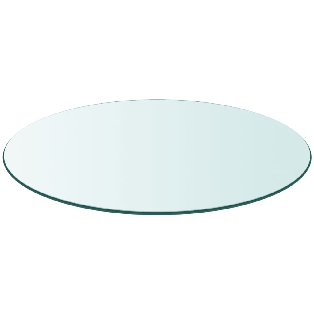 vidaXL سطح طاولة زجاج مقوى دائري 700 ملم