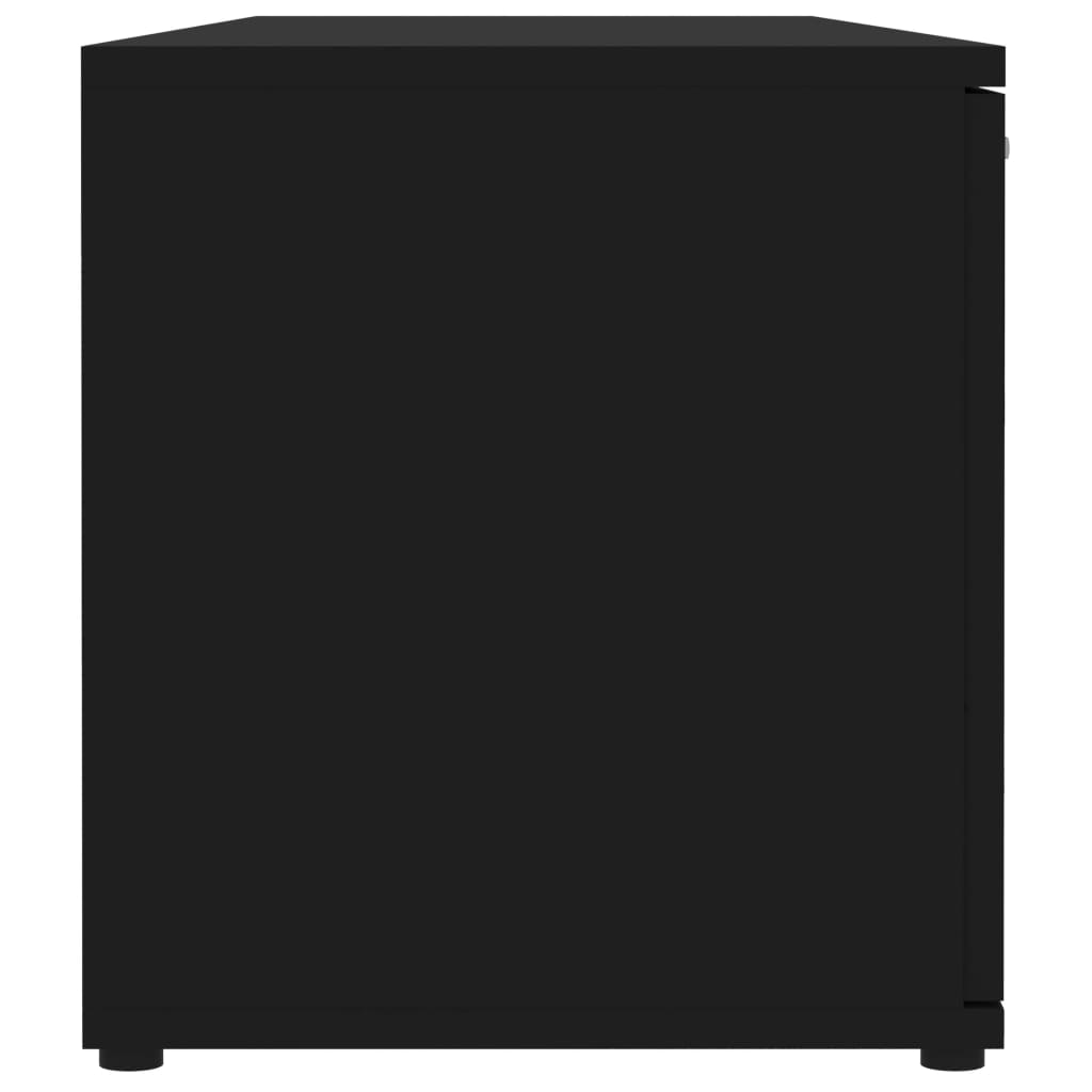 vidaXL خزانة تلفزيون أسود 120×34×37 سم خشب حبيبي