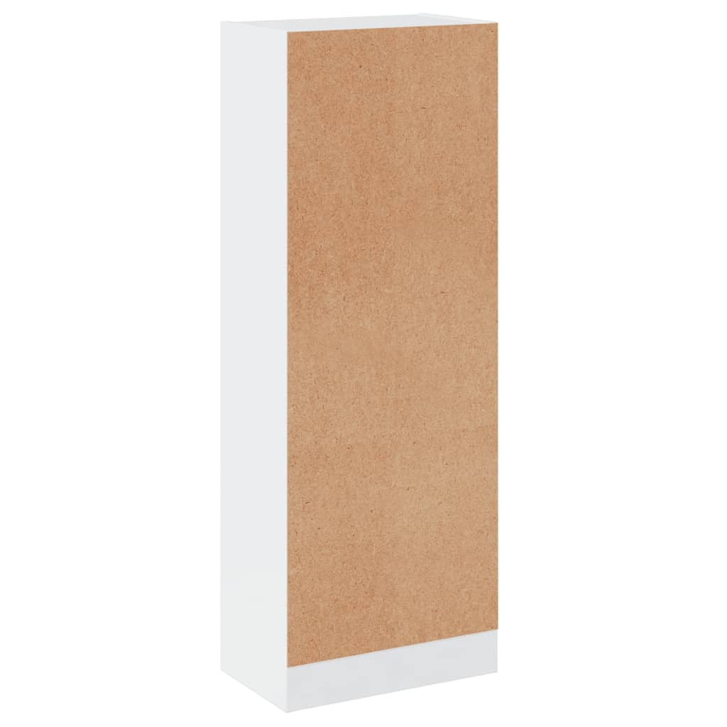 vidaXL خزانة كتب 3 طبقات أبيض لامع 40×24×109 سم خشب صناعي