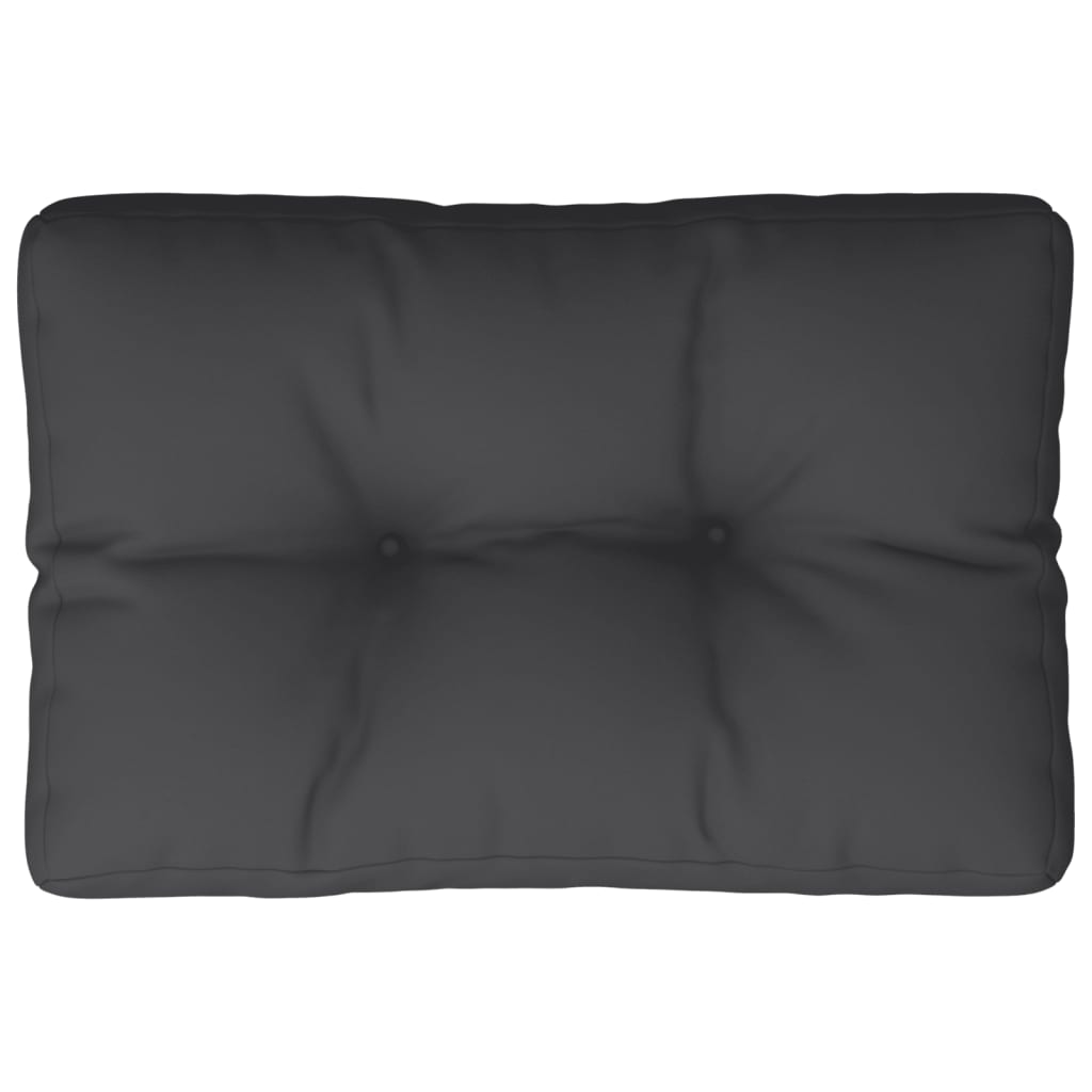 vidaXL وسادة أريكة طبليات أسود 50×40×10 سم
