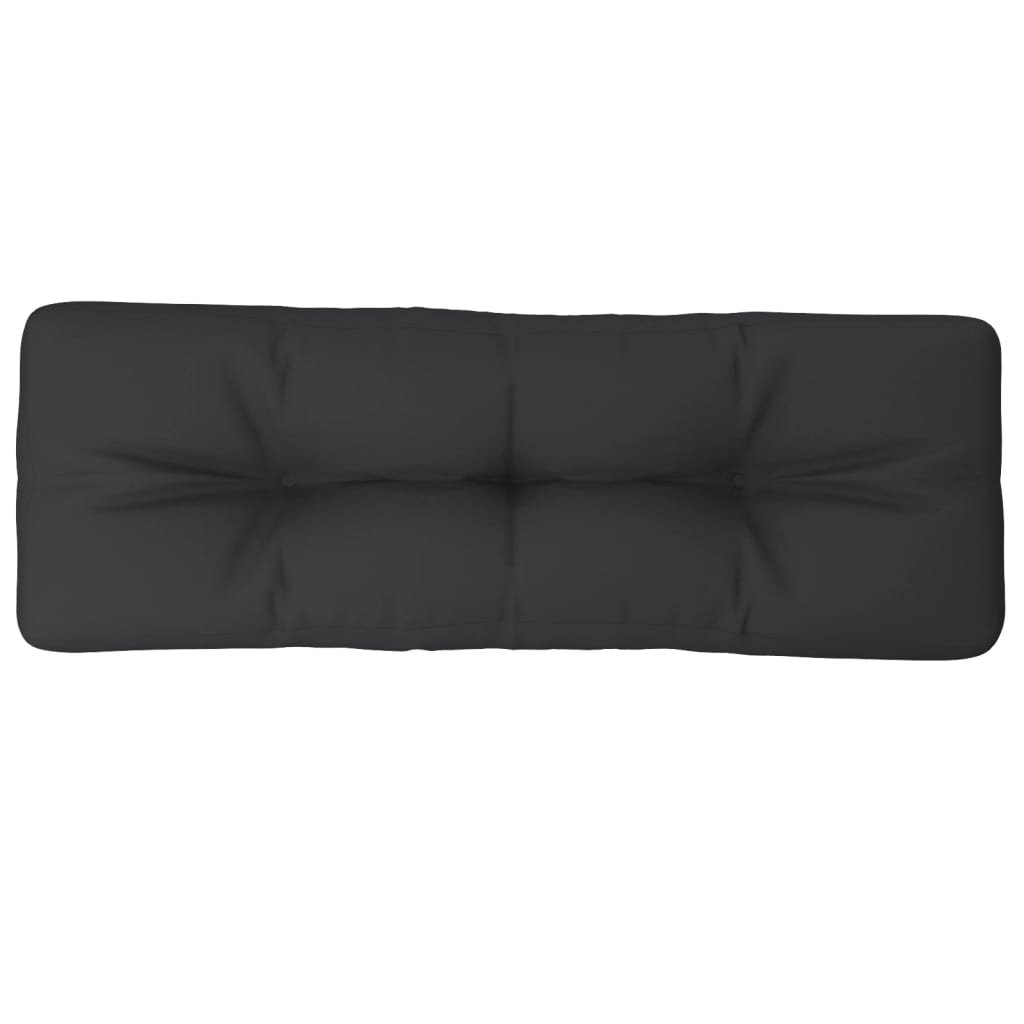 vidaXL وسادة أريكة طبلية أسود 120×40×10 سم