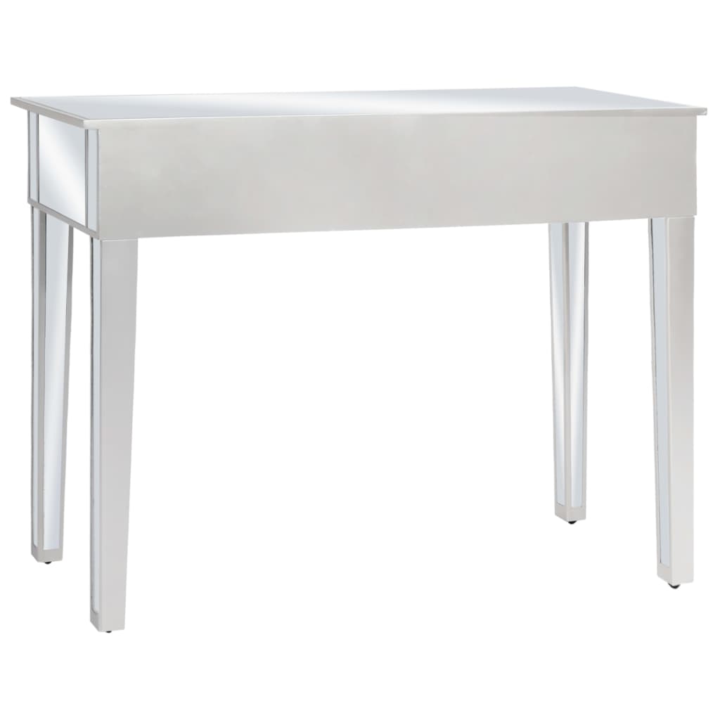vidaXL طاولة كونسول ذات سطح عاكس خشب MDF وزجاج 106.5×38×76.5 سم