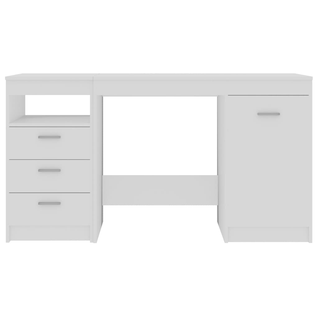 vidaXL مكتب أبيض 140×50×76 سم خشب صناعي
