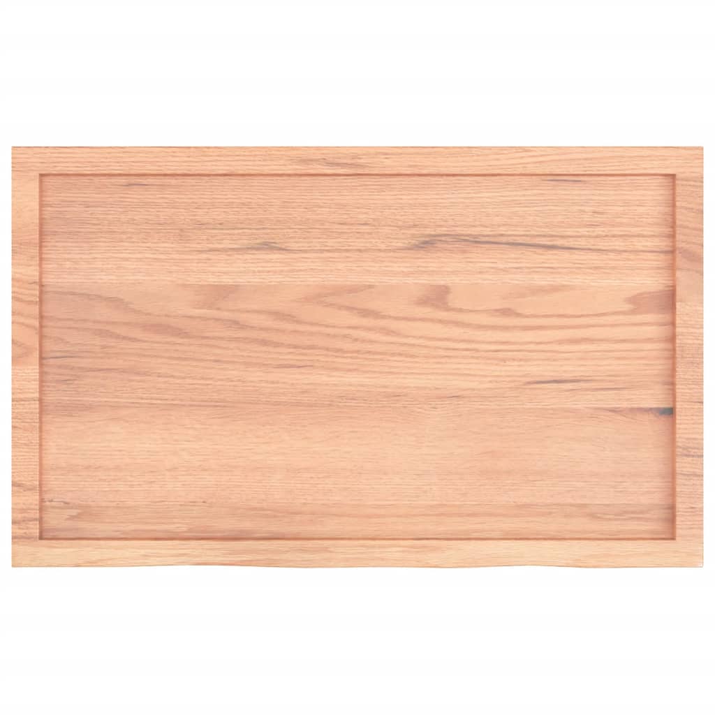 vidaXL سطح طاولة كاونتر حمام بني فاتح 100*60*(2-6) سم خشب صلب معالج
