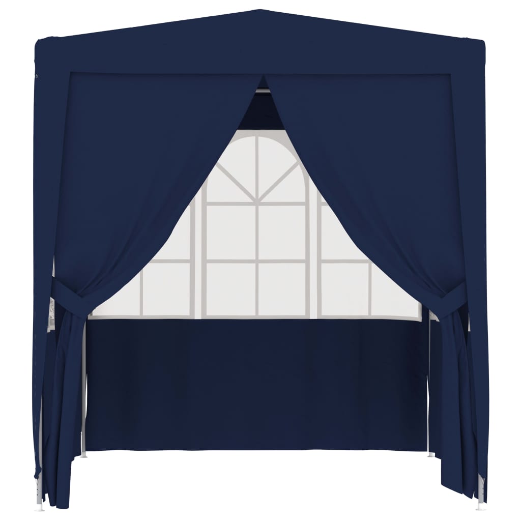 vidaXL خيمة حفلات احترافية بجدران جانبية 2×2 م أزرق 90 جم/م²