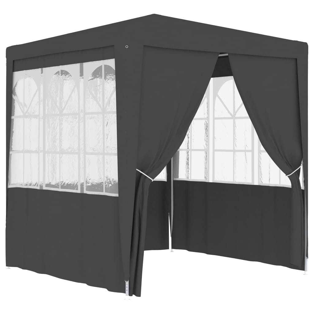 vidaXL خيمة حفلات احترافية بجدران جانبية 2×2 م أنثراسيت 90 جم/م²