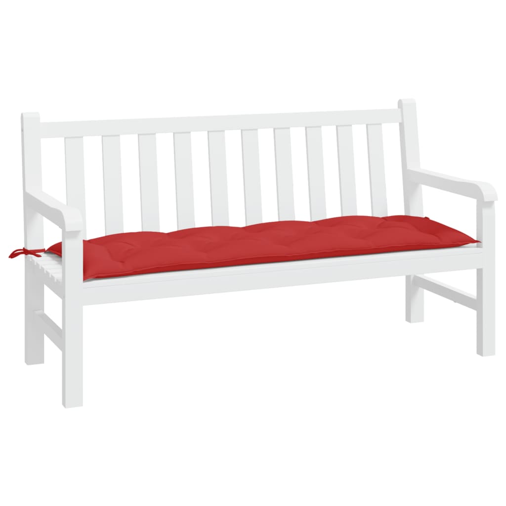 vidaXL وسادة مقعد حديقة أحمر 150×50×7 سم قماش