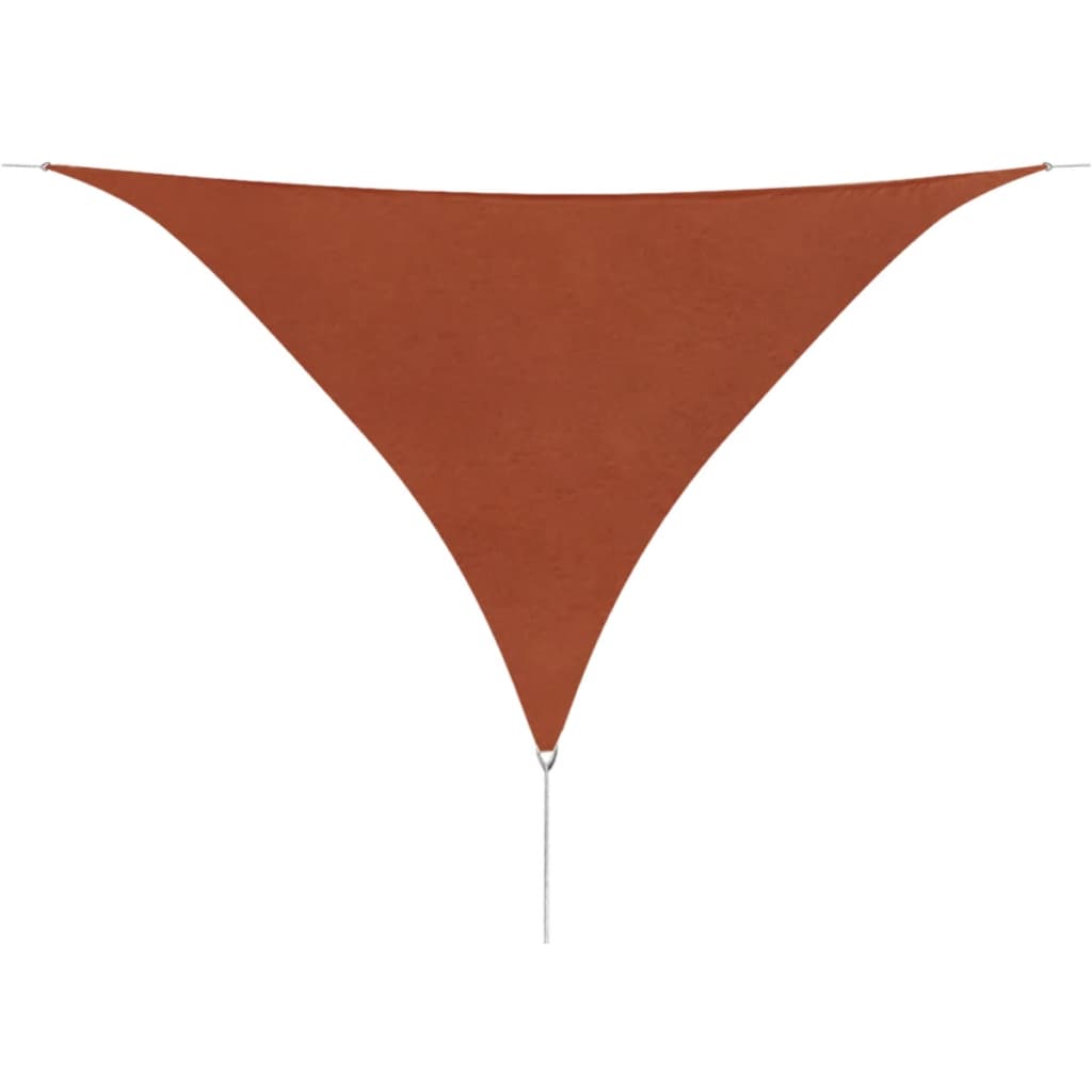 vidaXL مظلة شراعية قماش أكسفورد مثلثة الشكل 5×5×5 سم قرميدي