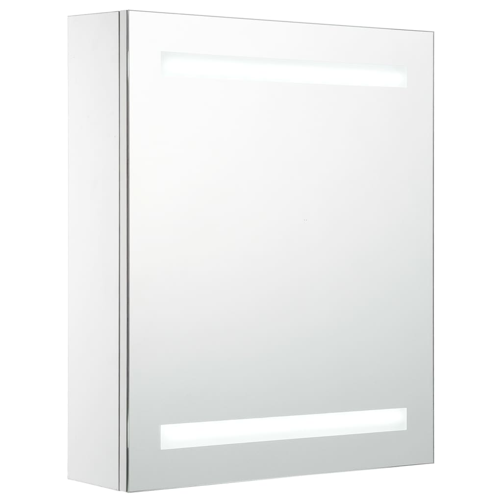 vidaXL خزانة حمام LED بمرآة 50×13.5×60 سم