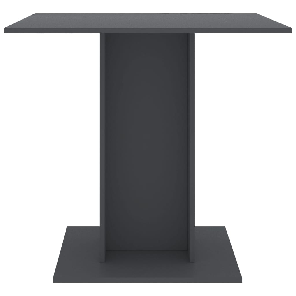 vidaXL طاولة سفرة رمادي 80×80×75 سم خشب مضغوط