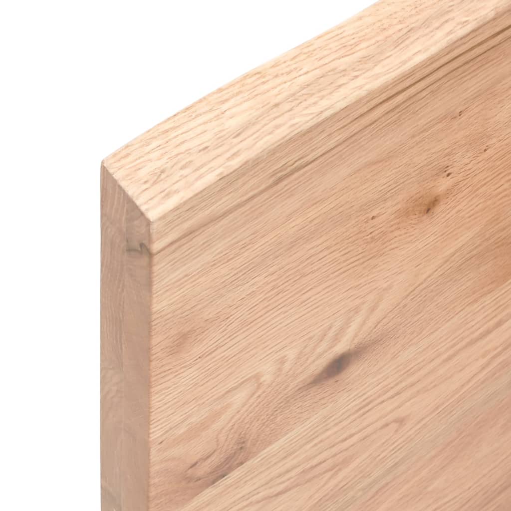 vidaXL سطح طاولة لون بني فاتح 160*50*(2-4) سم خشب بلوط صلب معالج