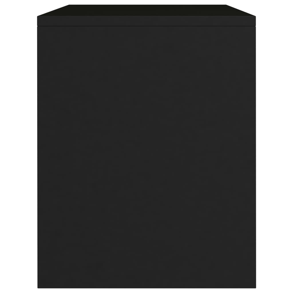 vidaXL خزانات جانب السرير 2 ق لون أسود 40×30×40 سم خشب صناعي