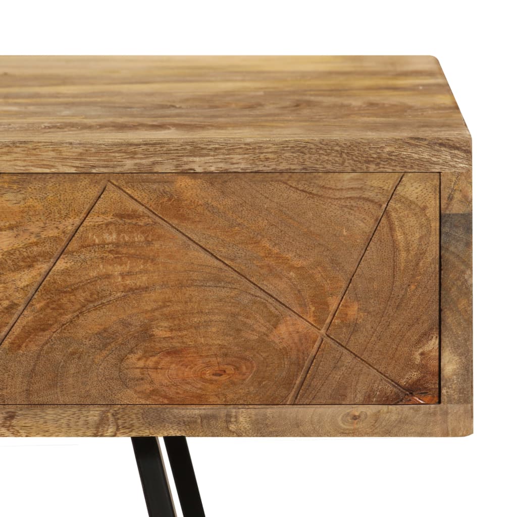 vidaXL طاولة كتابة ذات أدراج خشب مانجو صلب 110×50×76 سم