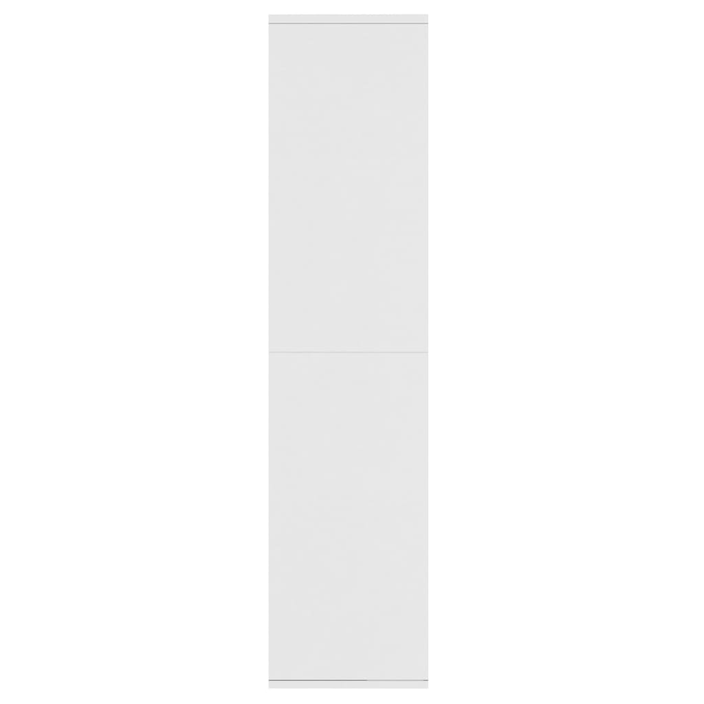 vidaXL خزانة كتب/خزانة جانبية أبيض 66×30×130 سم خشب حبيبي
