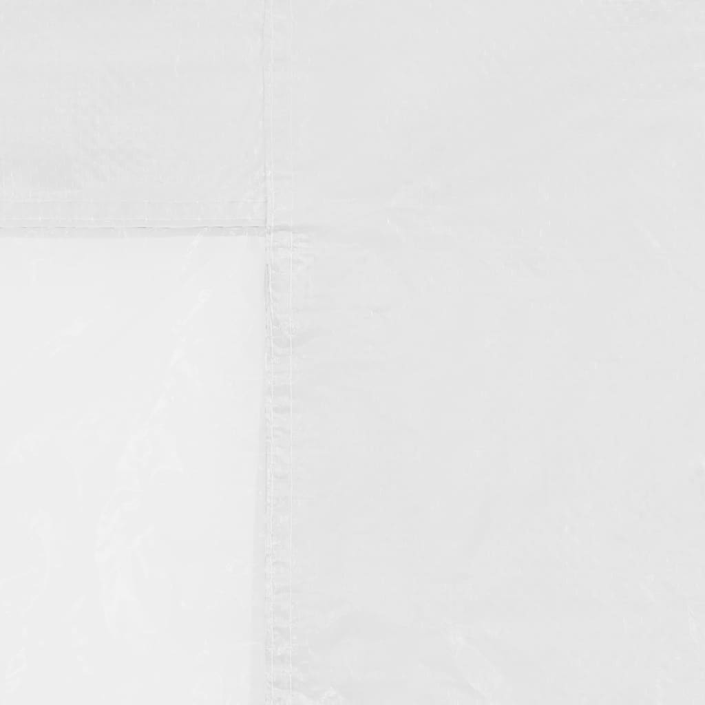 vidaXL جدار خيمة حفلات 2 ق مع نافذة PE أبيض