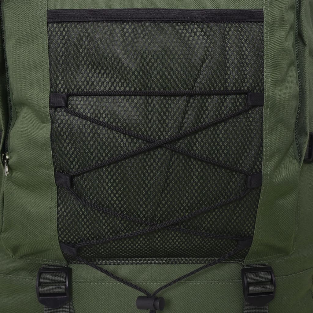 vidaXL حقيبة ظهر طراز جيشي 100 لتر XXL أخضر