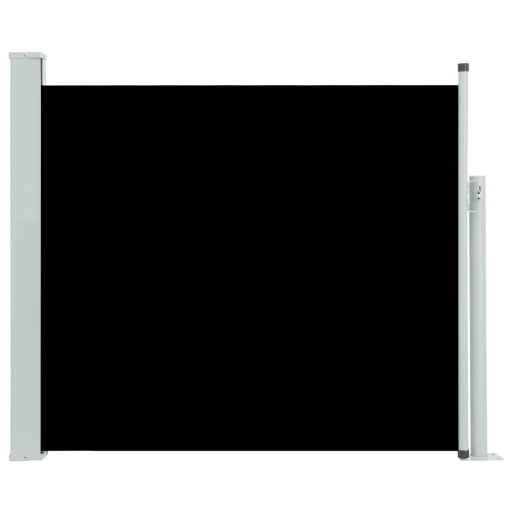 vidaXL مظلة فناء جانبية قابلة للسحب 100×300 سم أسود