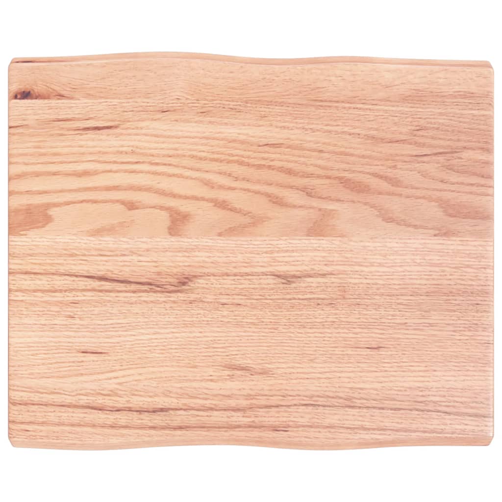 vidaXL سطح طاولة لون بني فاتح 60*50*(2-4) سم خشب صلب معالج وحواف خام
